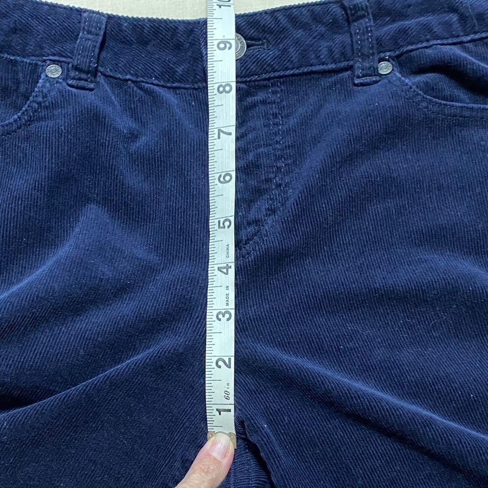 Talbots 10P Dark Blue Curvy Corduroy Straight Leg Pants. - Picture 8 of 11